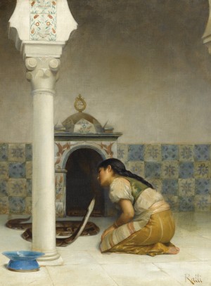 Girl with snake